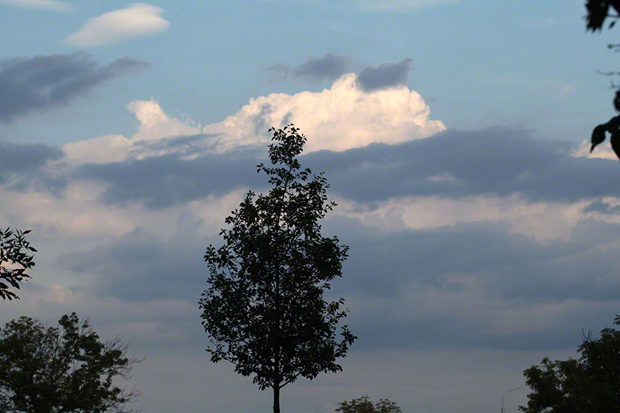 Cobenzl, düsterer Abendhimmel